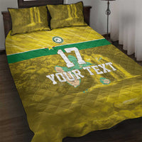 Custom Guadelope Football Quilt Bed Set Basse Terre Yellow Style