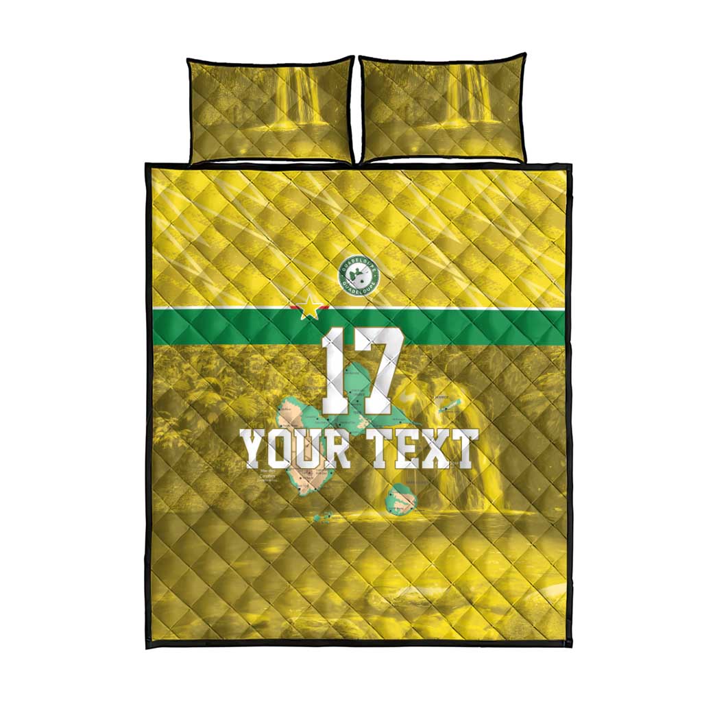 Custom Guadelope Football Quilt Bed Set Basse Terre Yellow Style