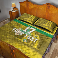 Custom Guadelope Football Quilt Bed Set Basse Terre Yellow Style
