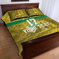 Custom Guadelope Football Quilt Bed Set Basse Terre Yellow Style