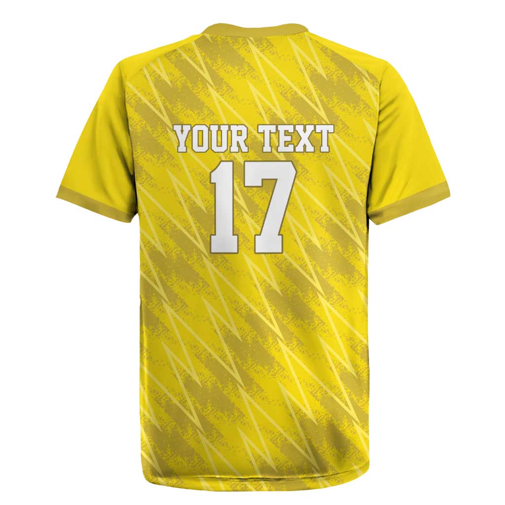 Custom Guadelope Football Rugby Jersey Basse Terre Yellow Style