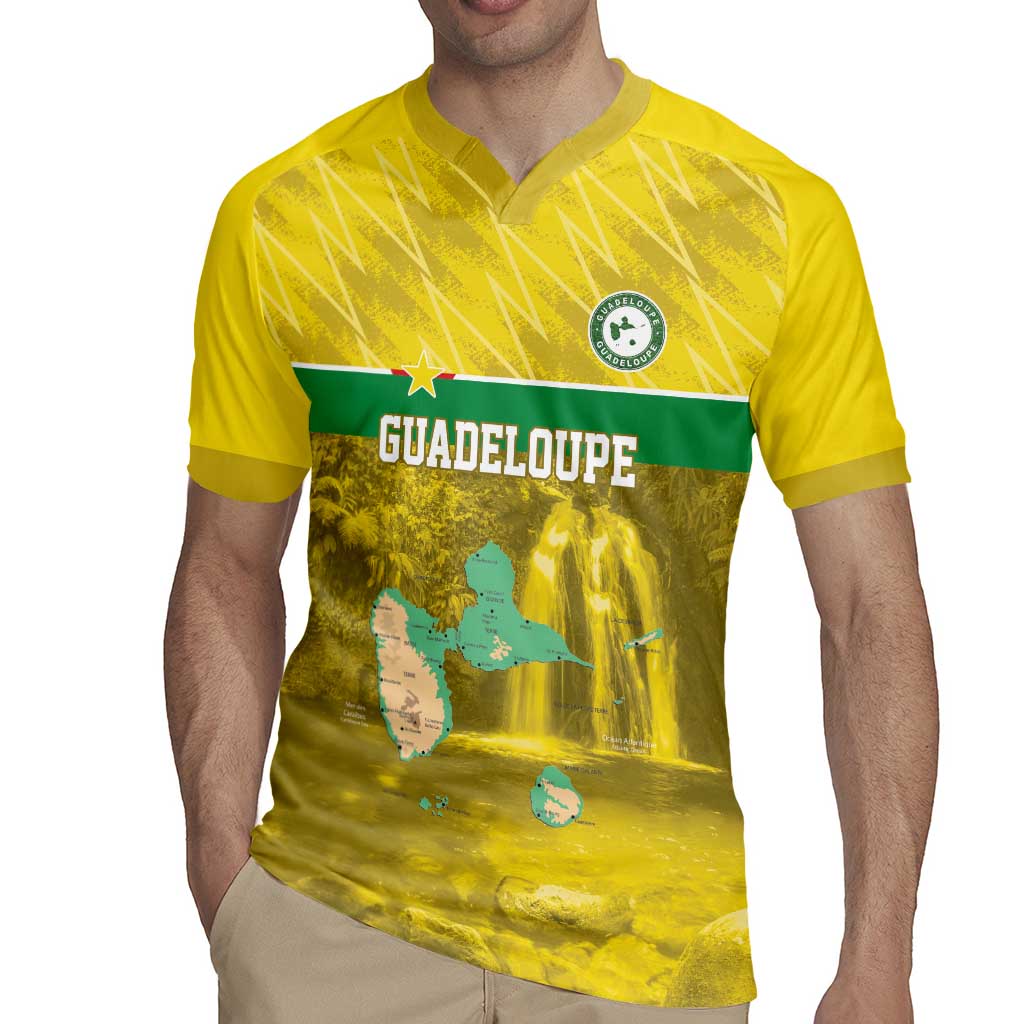 Custom Guadelope Football Rugby Jersey Basse Terre Yellow Style