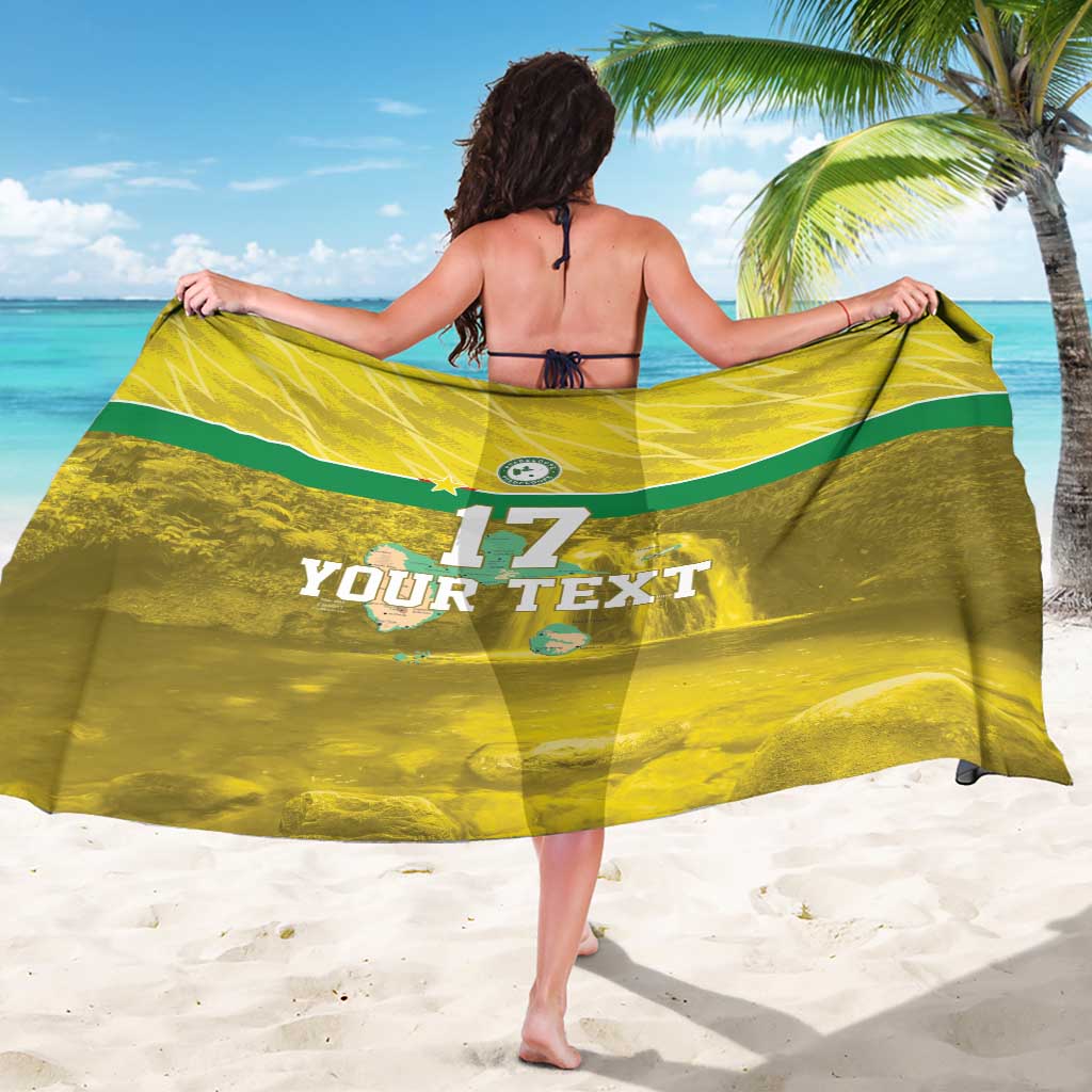 Custom Guadelope Football Sarong Basse Terre Yellow Style