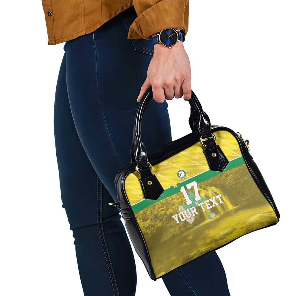 Custom Guadelope Football Shoulder Handbag Basse Terre Yellow Style