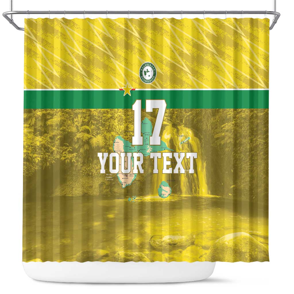 Custom Guadelope Football Shower Curtain Basse Terre Yellow Style