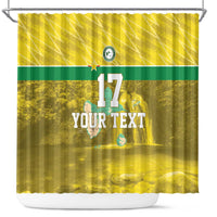 Custom Guadelope Football Shower Curtain Basse Terre Yellow Style