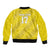 Custom Guadelope Football Sleeve Zip Bomber Jacket Basse Terre Yellow Style