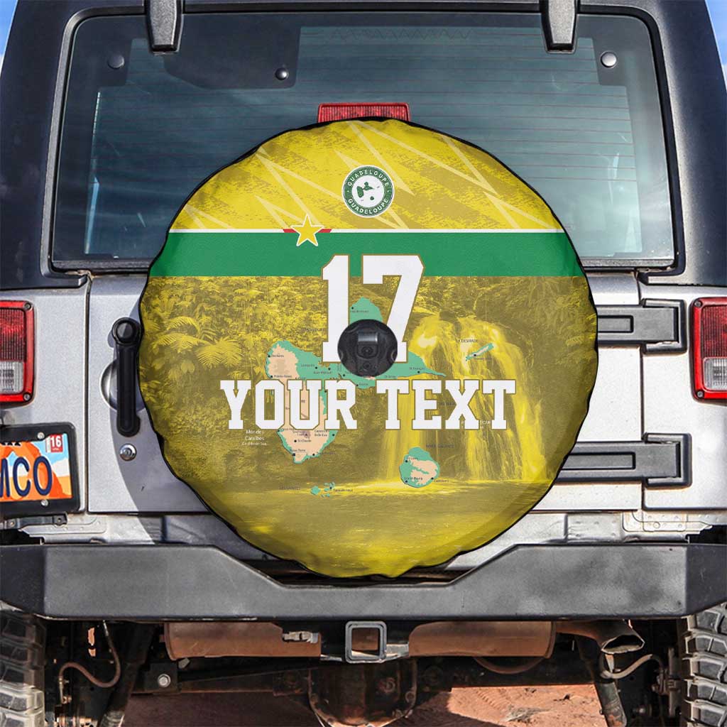 Custom Guadelope Football Spare Tire Cover Basse Terre Yellow Style