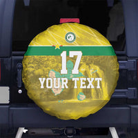 Custom Guadelope Football Spare Tire Cover Basse Terre Yellow Style