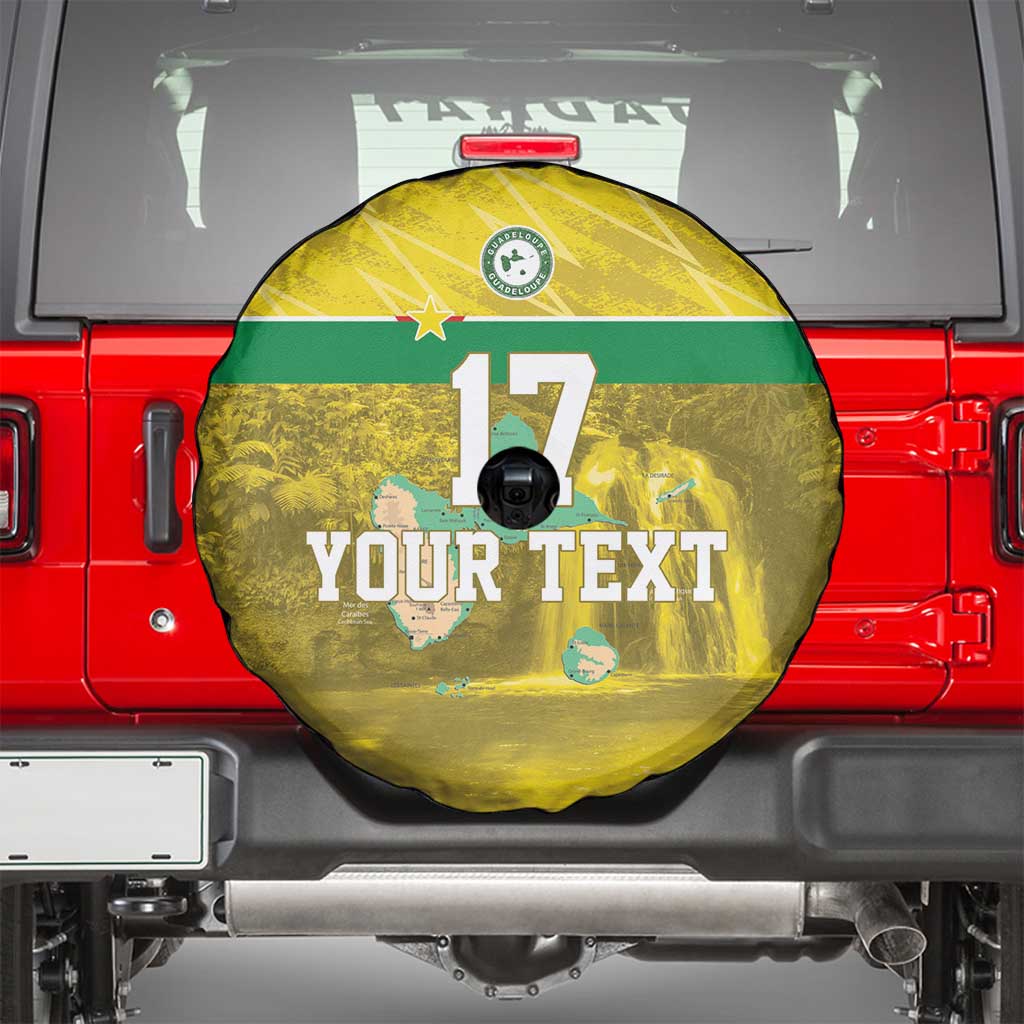 Custom Guadelope Football Spare Tire Cover Basse Terre Yellow Style