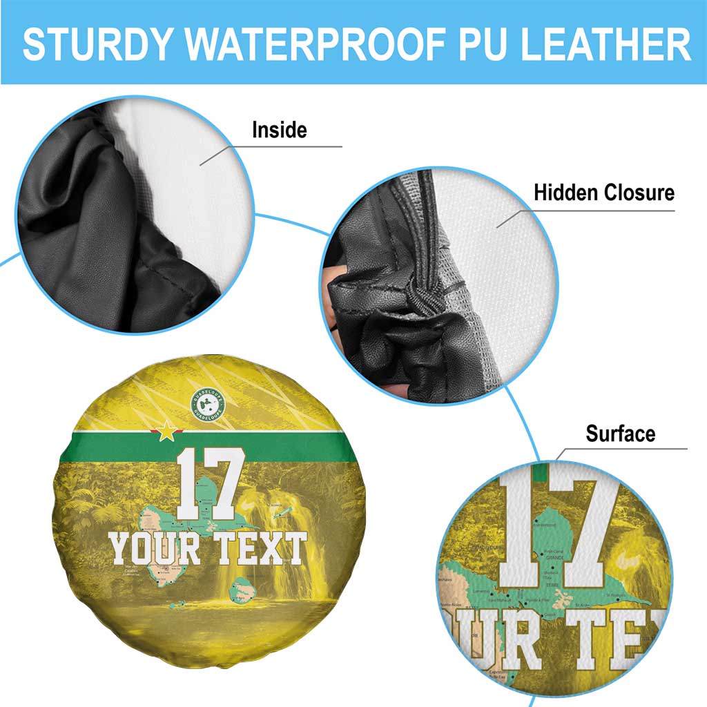 Custom Guadelope Football Spare Tire Cover Basse Terre Yellow Style