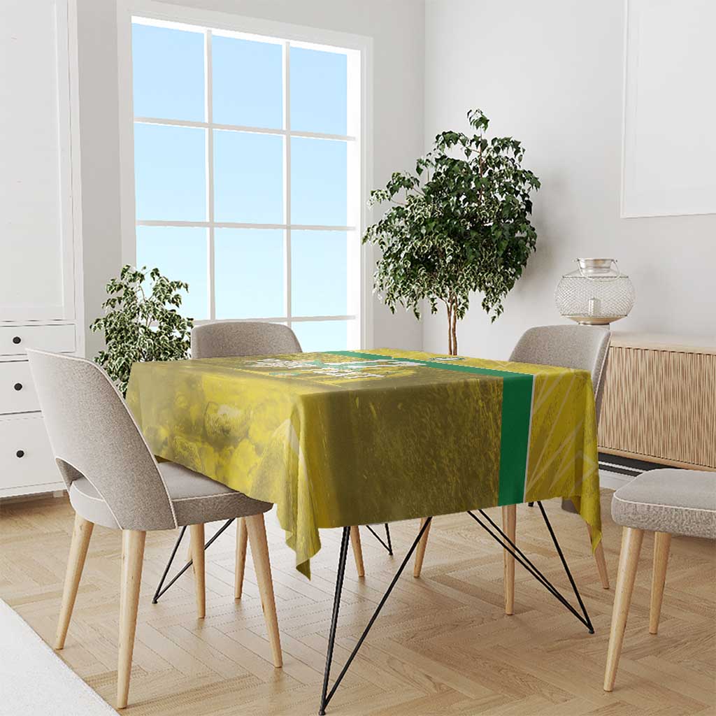 Custom Guadelope Football Tablecloth Basse Terre Yellow Style