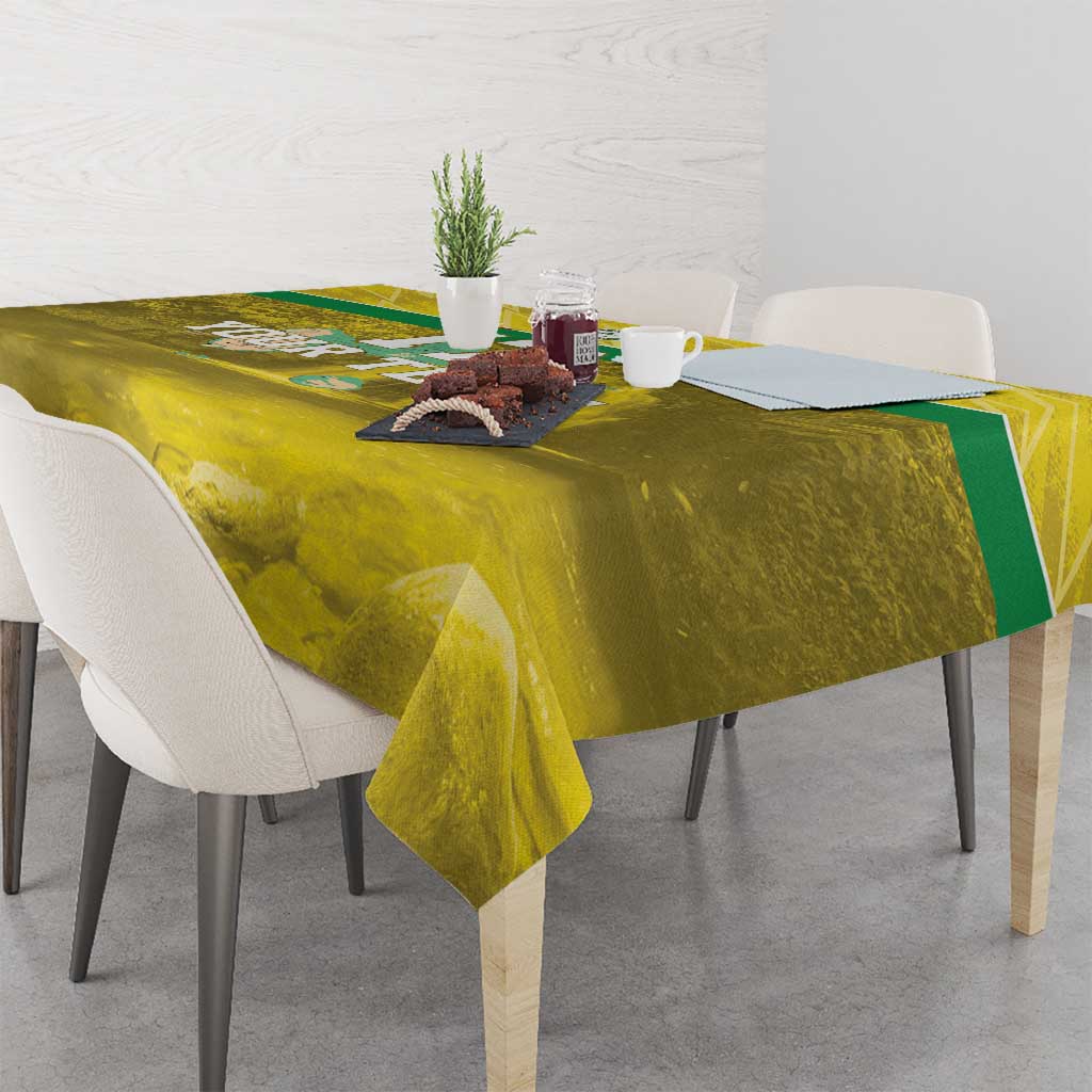 Custom Guadelope Football Tablecloth Basse Terre Yellow Style