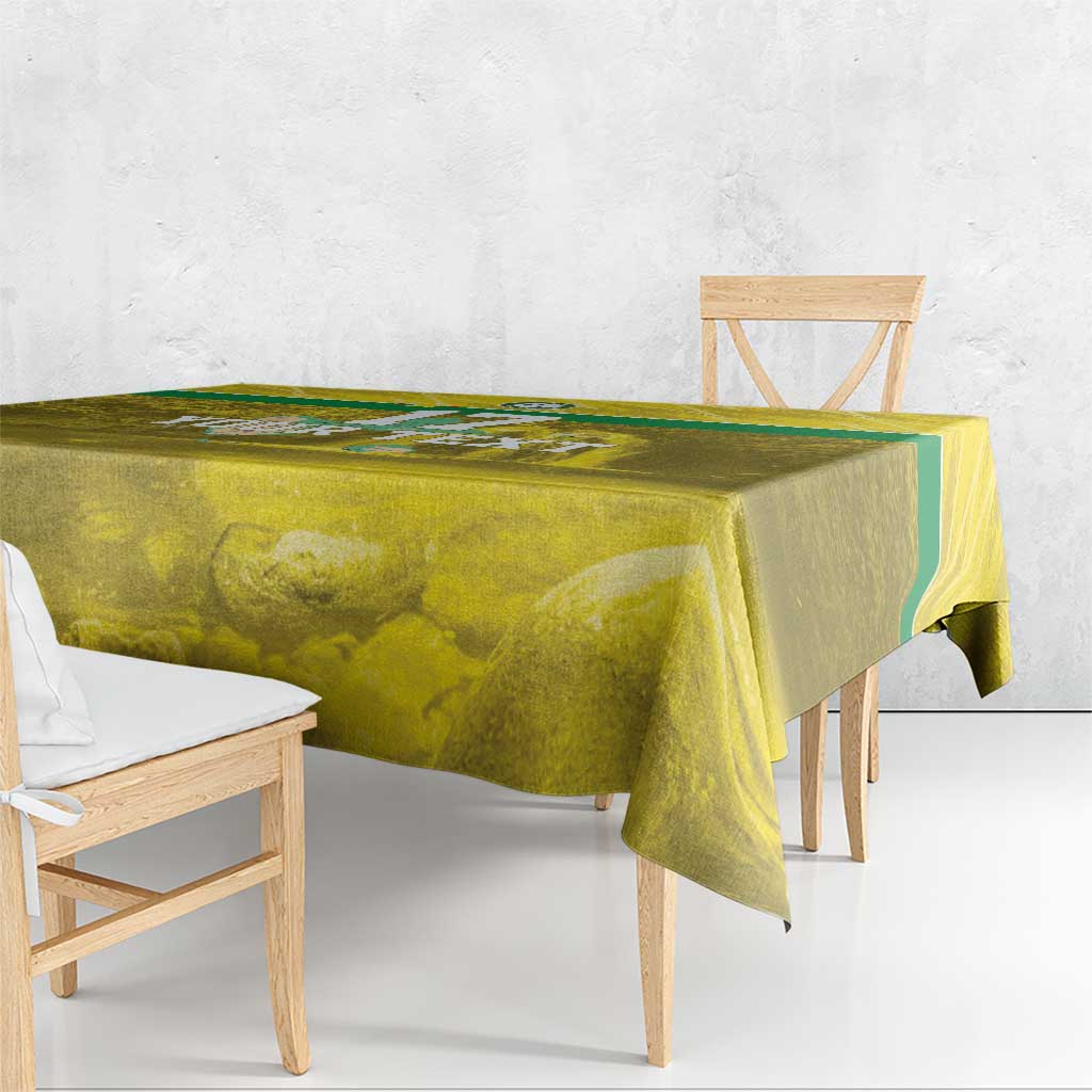 Custom Guadelope Football Tablecloth Basse Terre Yellow Style