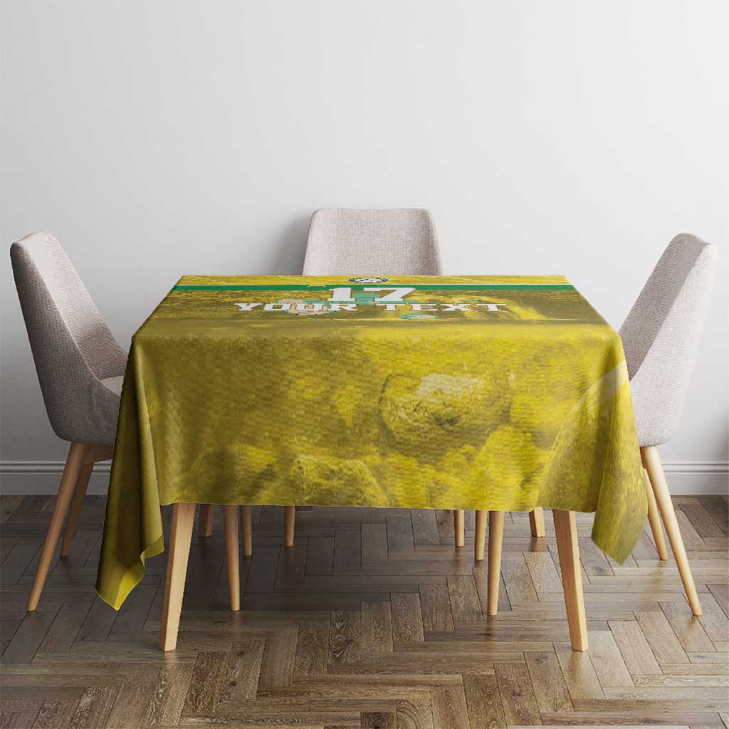 Custom Guadelope Football Tablecloth Basse Terre Yellow Style