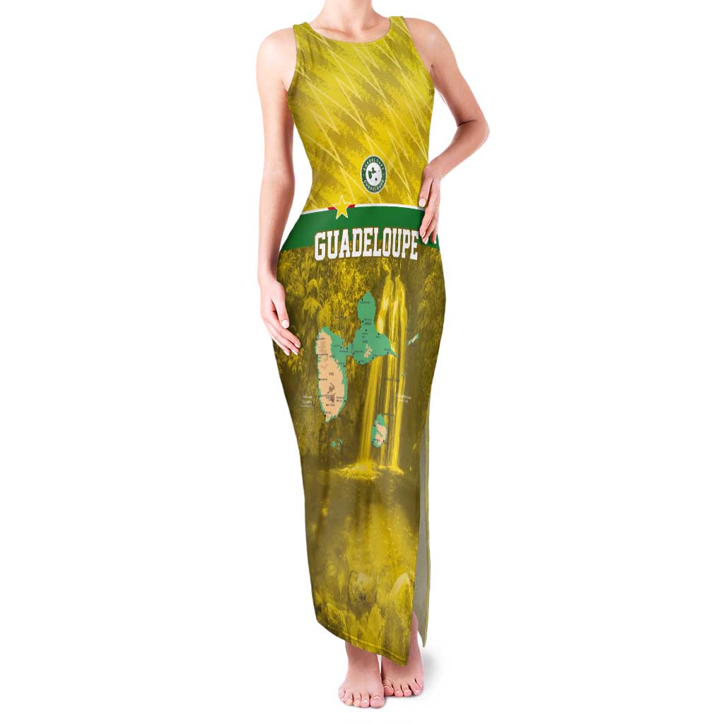 Custom Guadelope Football Tank Maxi Dress Basse Terre Yellow Style