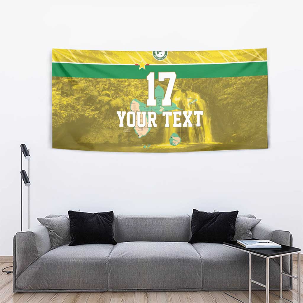 Custom Guadelope Football Tapestry Basse Terre Yellow Style