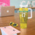 Custom Guadelope Football Tumbler With Handle Basse Terre Yellow Style