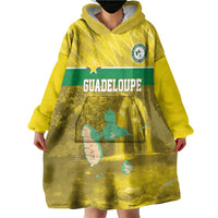 Custom Guadelope Football Wearable Blanket Hoodie Basse Terre Yellow Style