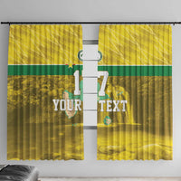 Custom Guadelope Football Window Curtain Basse Terre Yellow Style
