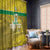 Custom Guadelope Football Window Curtain Basse Terre Yellow Style