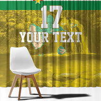 Custom Guadelope Football Window Curtain Basse Terre Yellow Style