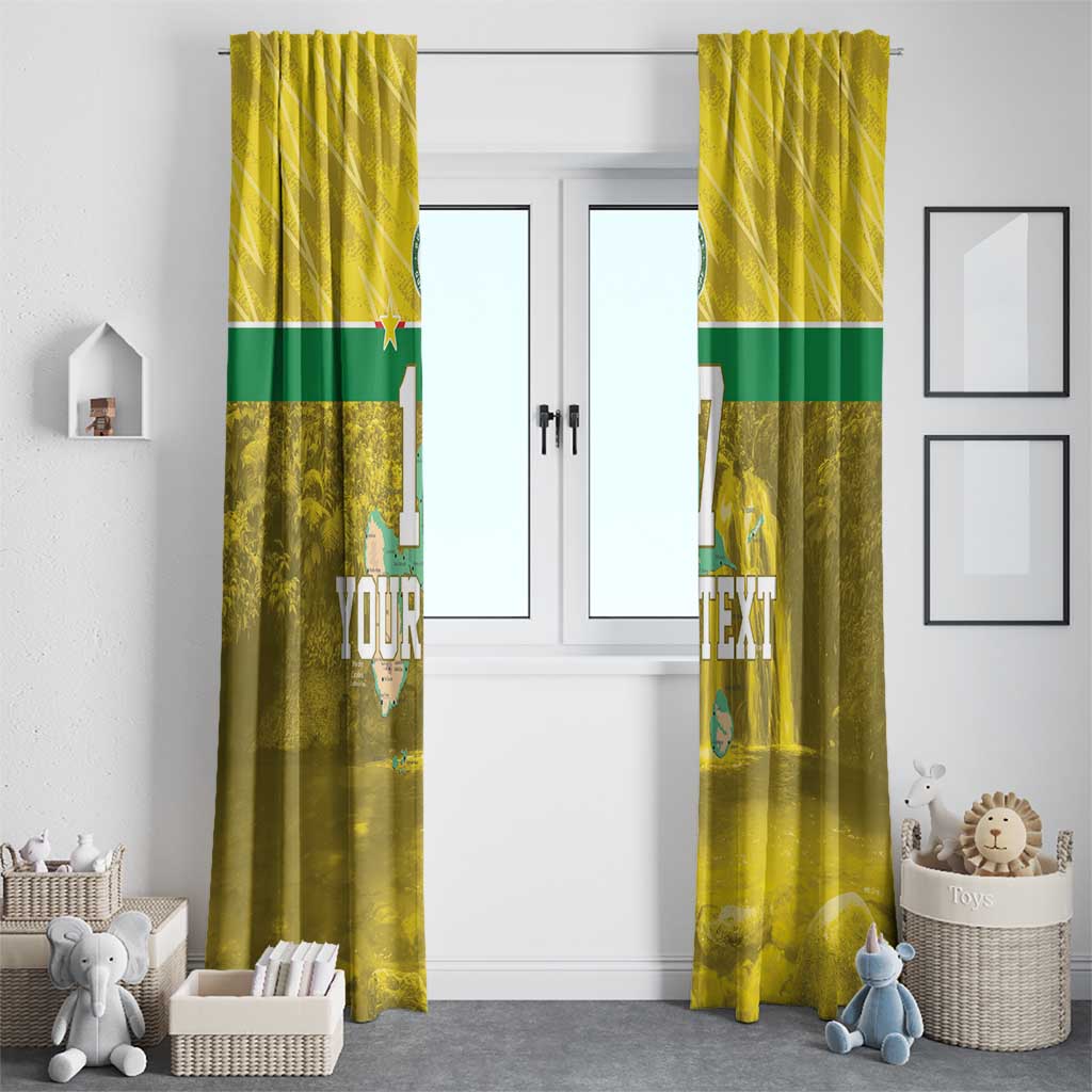 Custom Guadelope Football Window Curtain Basse Terre Yellow Style