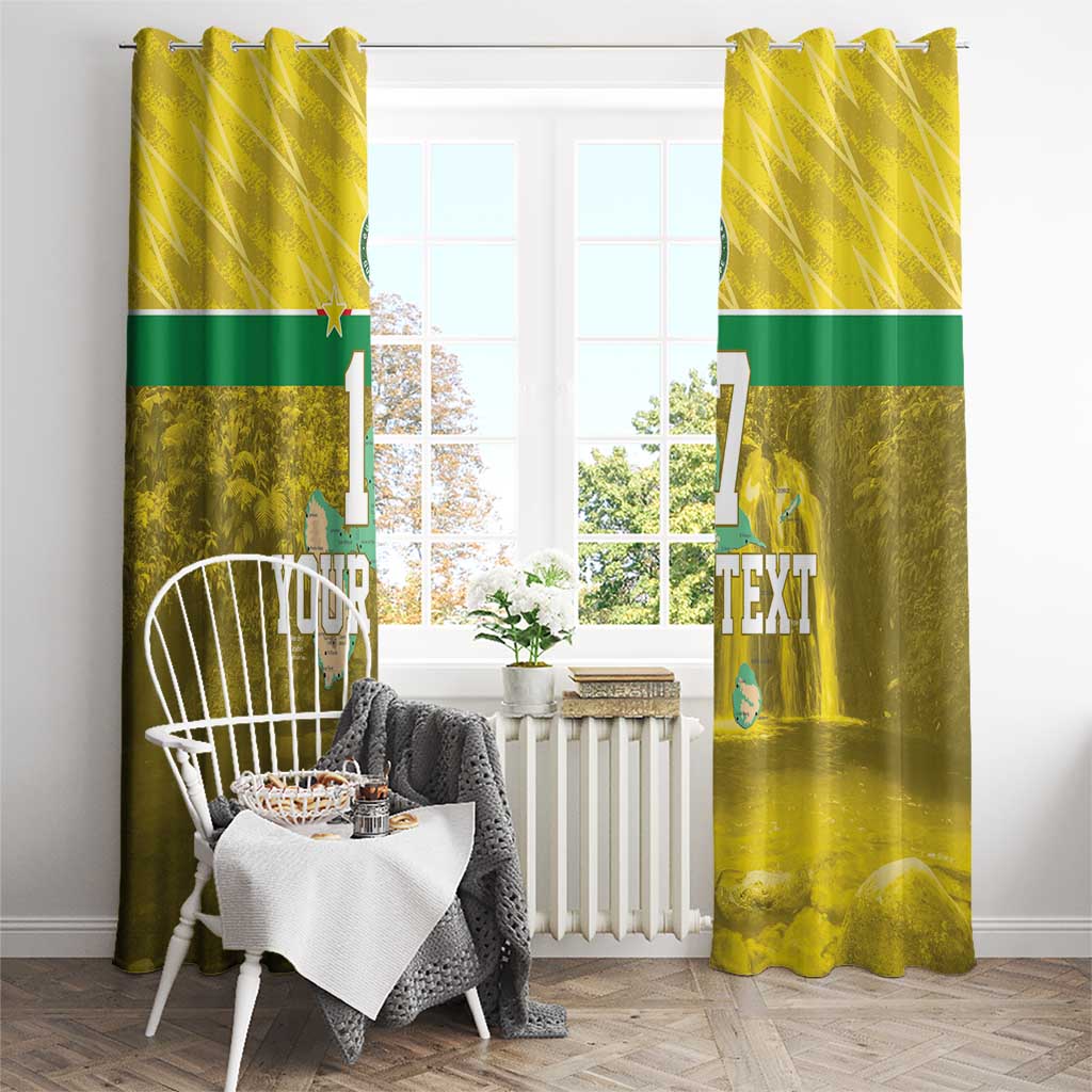 Custom Guadelope Football Window Curtain Basse Terre Yellow Style