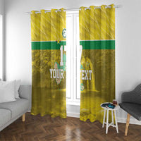 Custom Guadelope Football Window Curtain Basse Terre Yellow Style