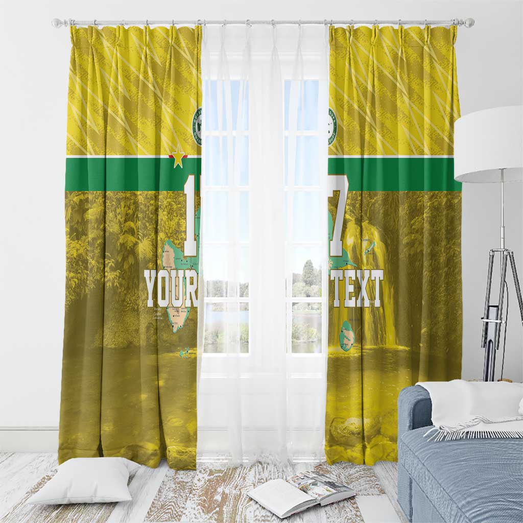 Custom Guadelope Football Window Curtain Basse Terre Yellow Style