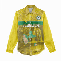 Custom Guadelope Football Women Casual Shirt Basse Terre Yellow Style