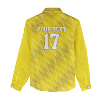 Custom Guadelope Football Women Casual Shirt Basse Terre Yellow Style
