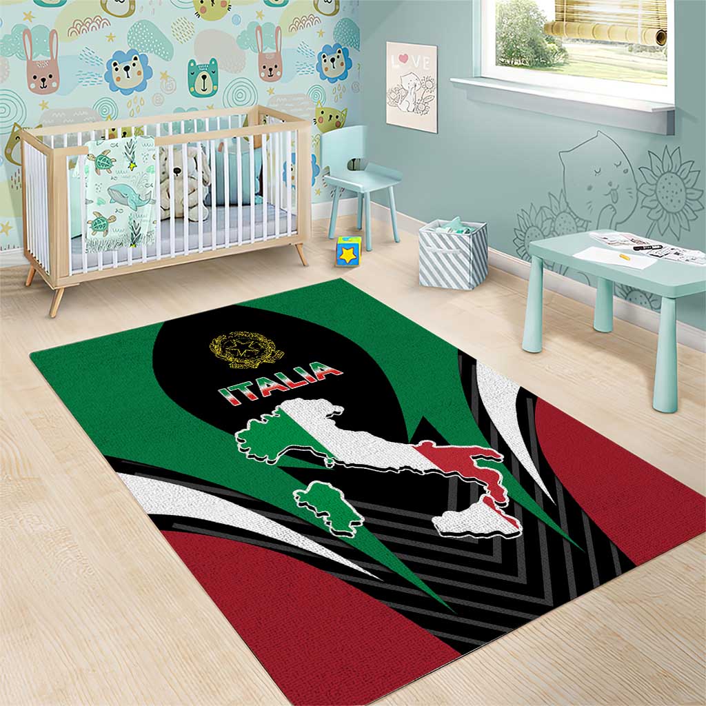 Italian Republic Area Rug Simple Coat of Arms