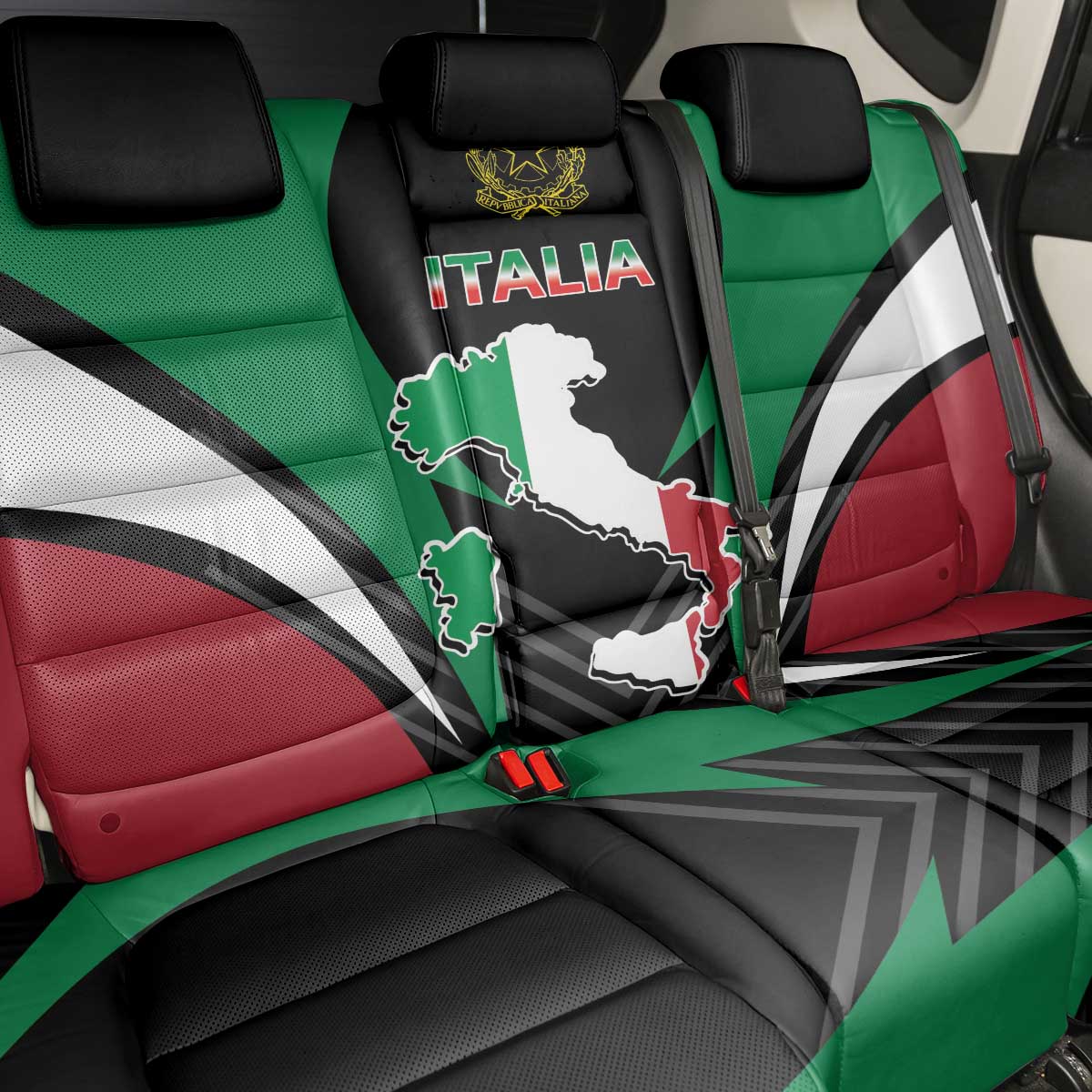 Italian Republic Back Car Seat Cover Simple Coat of Arms