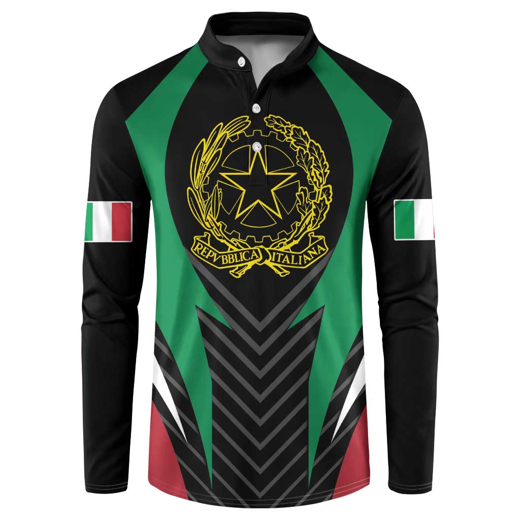 Italian Republic Button Sweatshirt Simple Coat of Arms