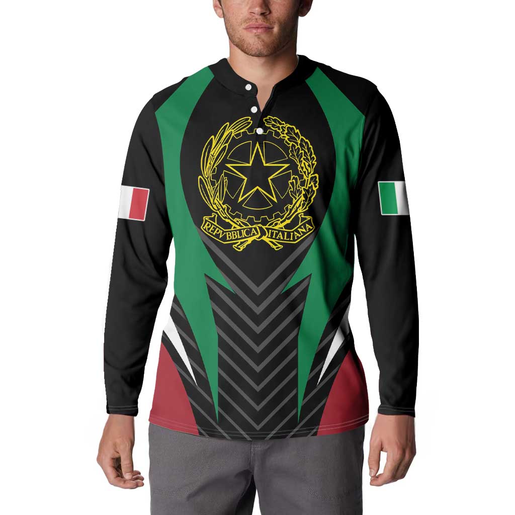 Italian Republic Button Sweatshirt Simple Coat of Arms