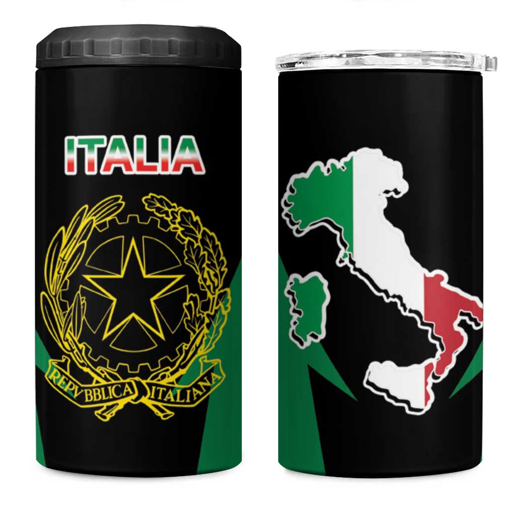 Italian Republic The emblem 4 in 1 Can Cooler Tumbler Coat of arms - Stemma of the Italian Republic