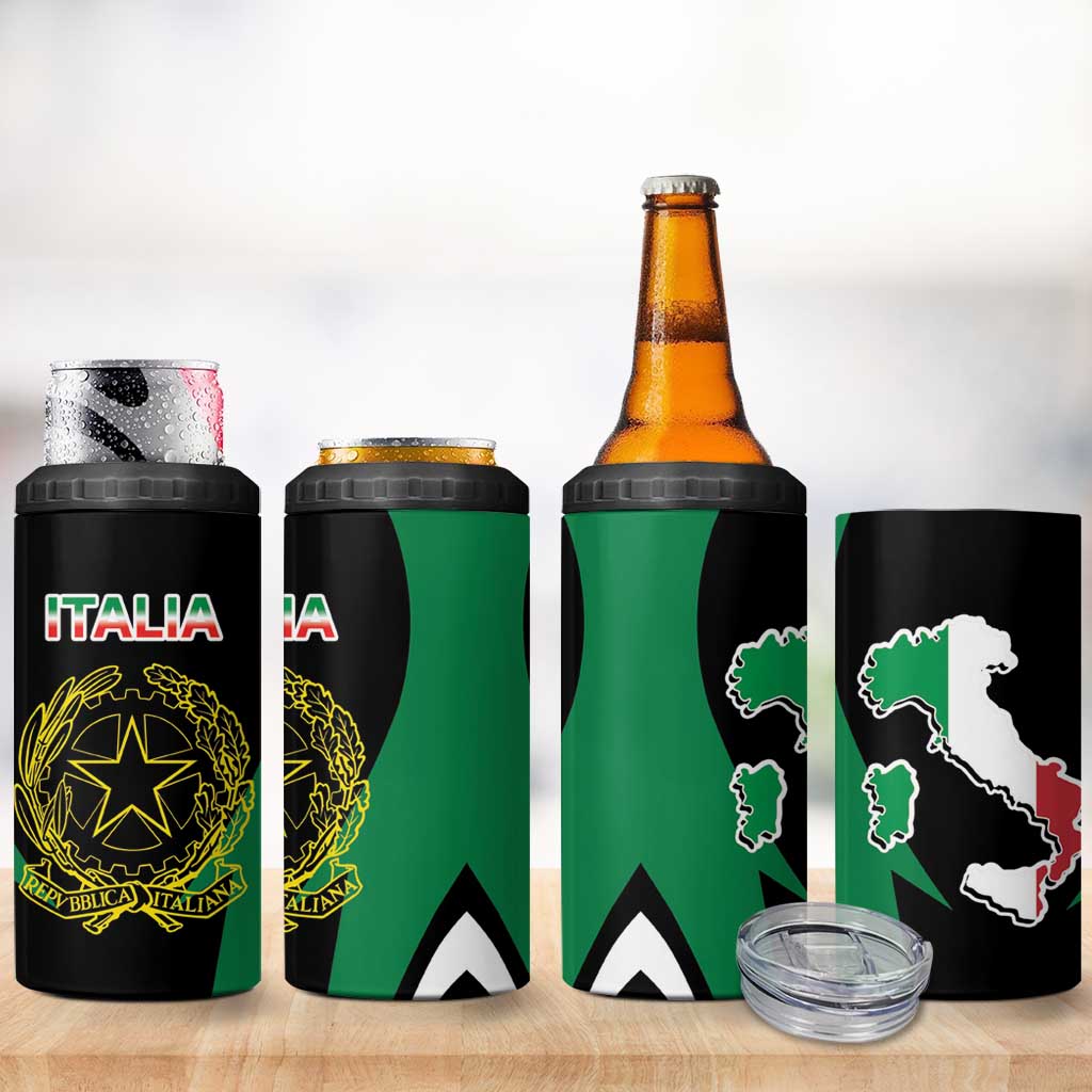 Italian Republic The emblem 4 in 1 Can Cooler Tumbler Coat of arms - Stemma of the Italian Republic