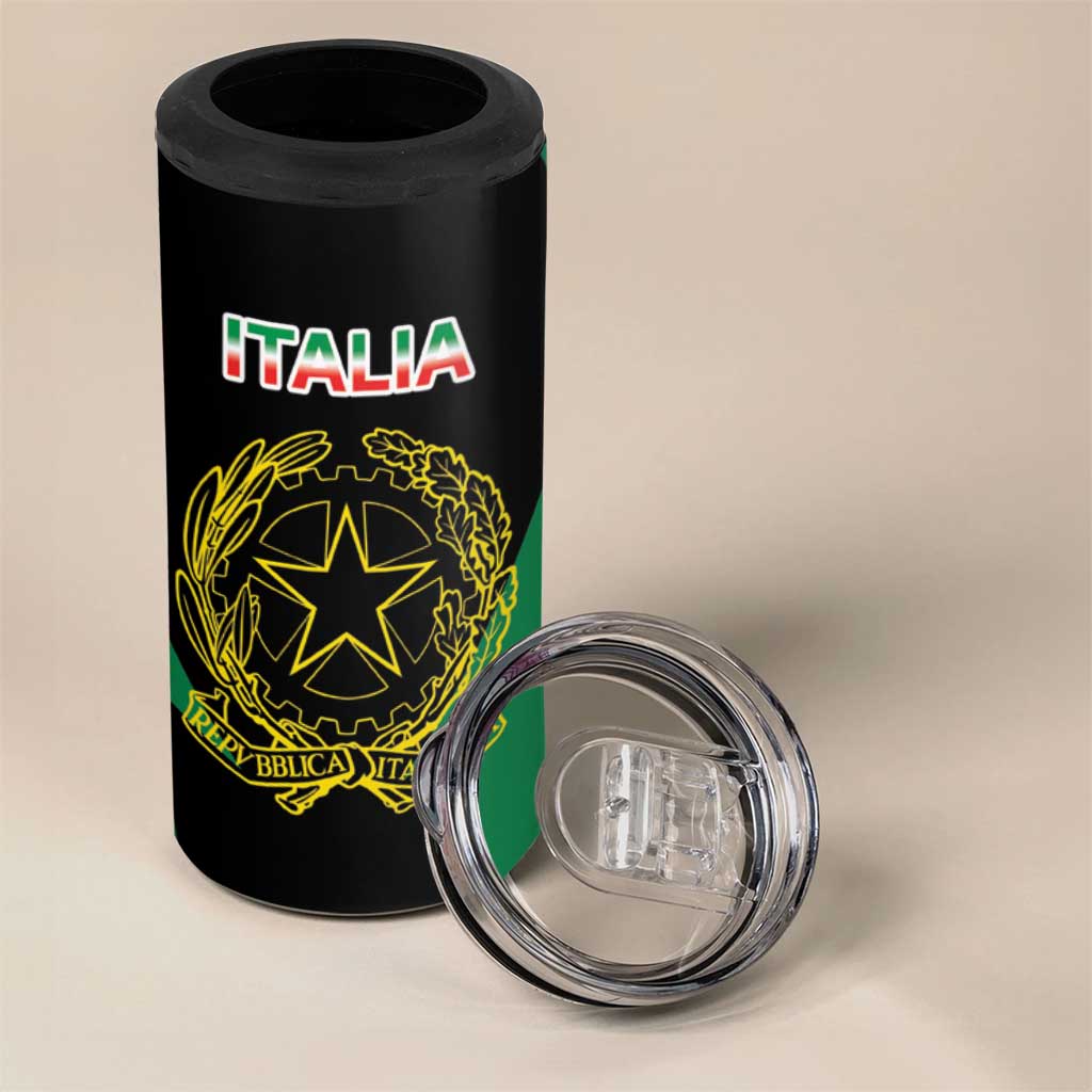 Italian Republic The emblem 4 in 1 Can Cooler Tumbler Coat of arms - Stemma of the Italian Republic