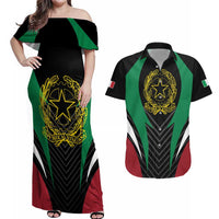 Italian Republic Couples Matching Off Shoulder Maxi Dress and Hawaiian Shirt Simple Coat of Arms