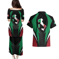 Italian Republic Couples Matching Puletasi and Hawaiian Shirt Simple Coat of Arms