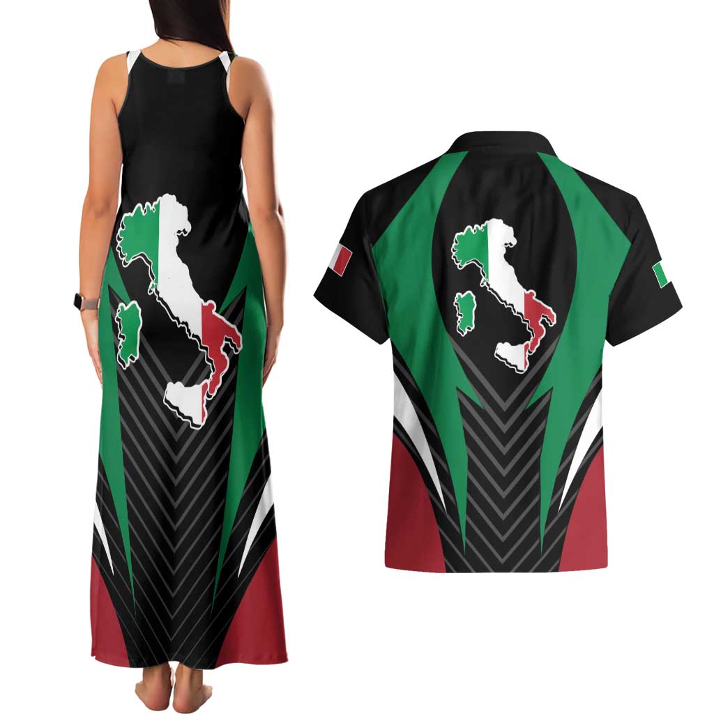 Italian Republic Couples Matching Tank Maxi Dress and Hawaiian Shirt Simple Coat of Arms