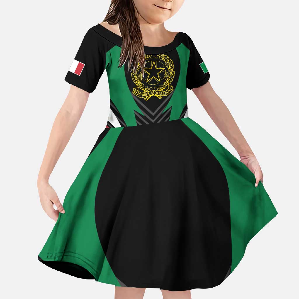 Italian Republic Family Matching Long Sleeve Bodycon Dress and Hawaiian Shirt Simple Coat of Arms