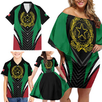 Italian Republic Family Matching Off Shoulder Short Dress and Hawaiian Shirt Simple Coat of Arms