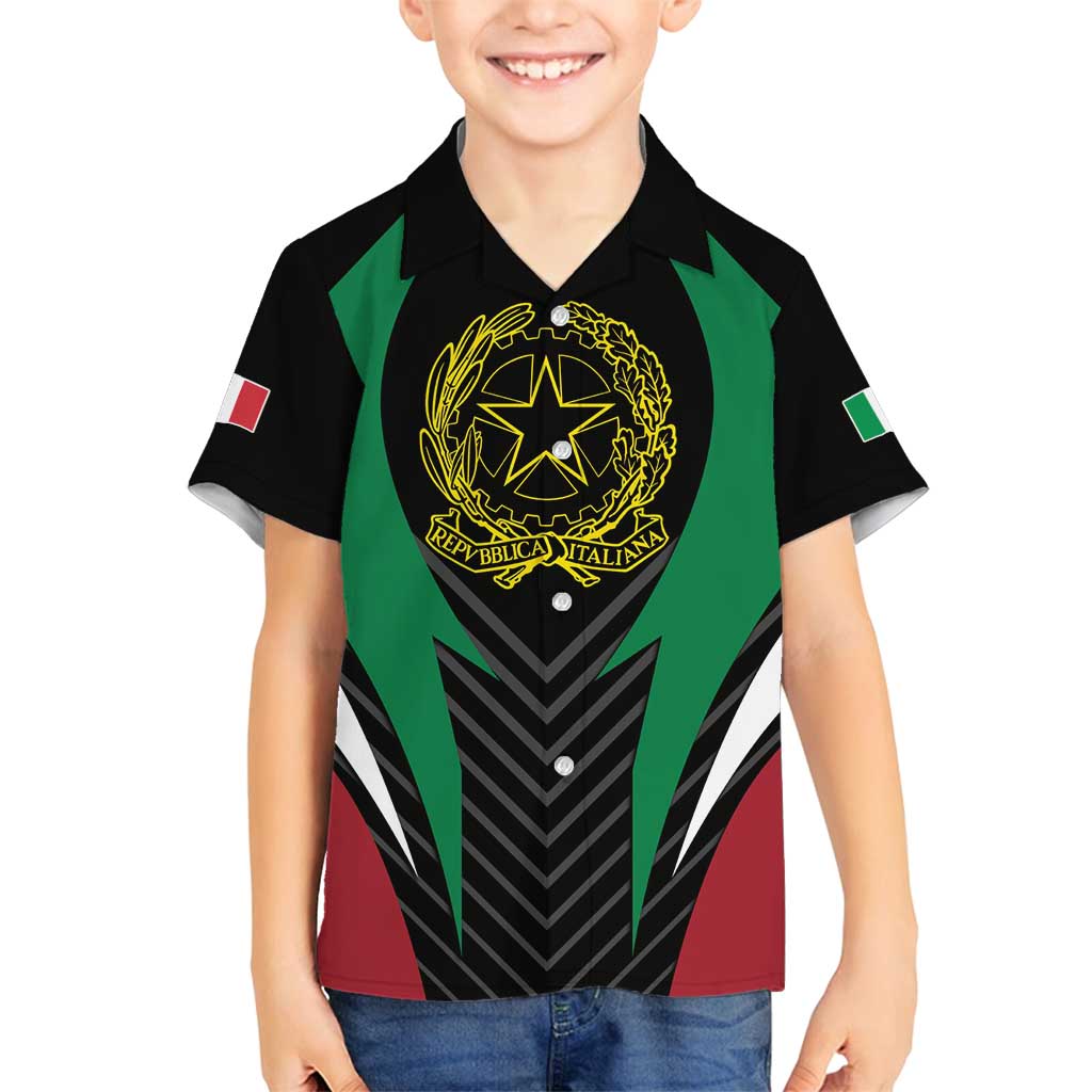 Italian Republic Family Matching Summer Maxi Dress and Hawaiian Shirt Simple Coat of Arms