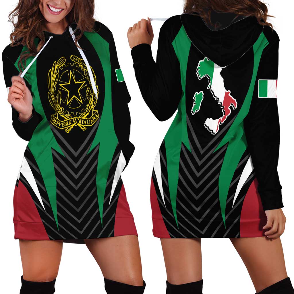 Italian Republic Hoodie Dress Simple Coat of Arms