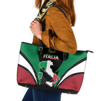 Italian Republic Leather Tote Bag Simple Coat of Arms