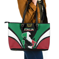 Italian Republic Leather Tote Bag Simple Coat of Arms