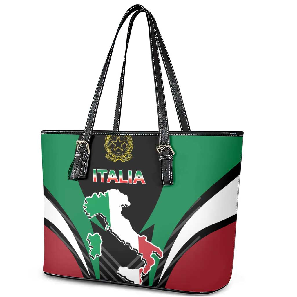 Italian Republic Leather Tote Bag Simple Coat of Arms