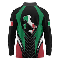 Italian Republic Long Sleeve Polo Shirt Simple Coat of Arms